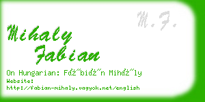 mihaly fabian business card